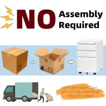 Approgreent Mobile File Cabinet for Home Office, Lockable 3 Drawer Filing Cabinet with Wheels for A4-Size/Letter-Size/Legal-Size, Fully Assembled Except Casters, White