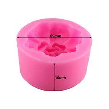 3D Carnation Candle Mold - MoldFun Carnation Flower Silicone Mold for Handmade Soap, Lotion Bar, Bath Bomb, Wax Crayon, Polymer Paper Fimo Clay, Art Craft Gift for Mother’s Day