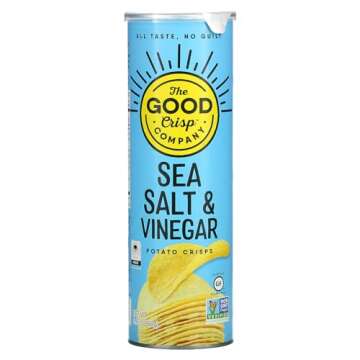 The Good Crisp Company, Salt and Vinegar, Gluten Free Potato Chips (5.6 Ounce Canisters, Pack of 8),...