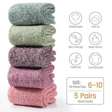 Tavaleu Women's Wool Socks for Warmth and Comfort