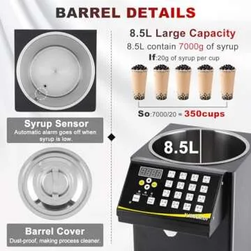 Auto Fructose Dispenser - 8.5L, 16 Groups, 360W Energy