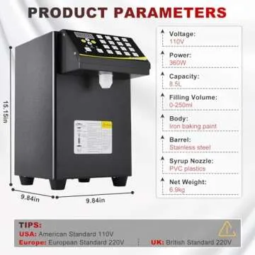 Auto Fructose Dispenser - 8.5L, 16 Groups, 360W Energy