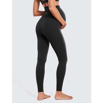 CRZ YOGA Womens Butterluxe Maternity Leggings Over The Belly 28" - Workout Activewear Yoga Pregnancy...