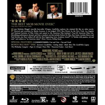 Goodfellas 1990 4K Ultra HD Edition - Classic Film