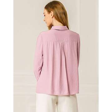 Allegra K Elegant Ruffle Bow Tie Blouse for Women