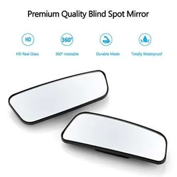 Blind Spot Mirror for Cars LIBERRWAY Car Side Mirror Blind Spot Auto Blind Spot Mirrors Wide Angle Mirror Convex Rear View Mirror Stick on Design Adjustable