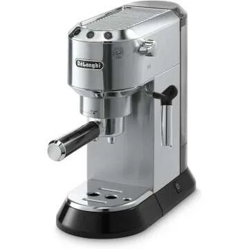 De'Longhi Stainless Steel Espresso Maker & Glasses Set