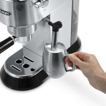 De'Longhi Stainless Steel Espresso Maker & Glasses Set