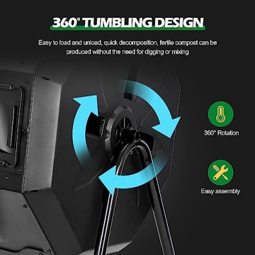 Nova Microdermabrasion Compost Tumbler 43 Gallon Dual Chamber