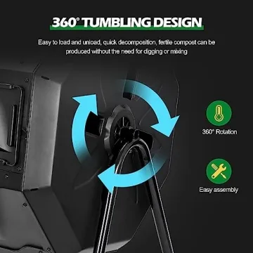 Nova Microdermabrasion Compost Tumbler 43 Gallon Dual Chamber