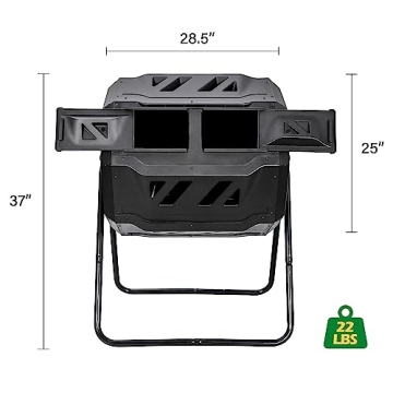 Nova Microdermabrasion Compost Tumbler 43 Gallon Dual Chamber