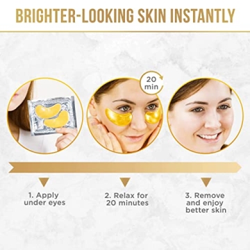 DERMORA Golden Glow Under Eye Patches for Dark Circles