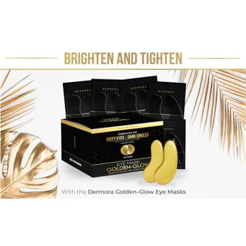 DERMORA Golden Glow Under Eye Patches for Dark Circles