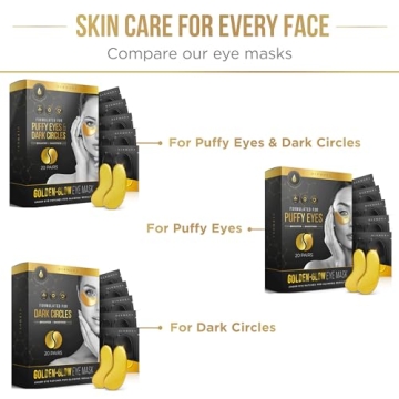 DERMORA Golden Glow Under Eye Patches for Dark Circles