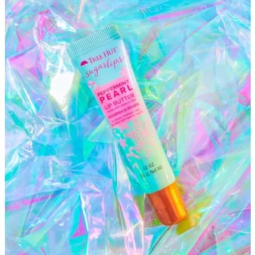 Tree Hut Sugarlips Peppermint Pearl Lip Butter | Limited Edition Holiday | Lock in Moisture & Nourish Skin for Full, Hydrated Lips | Stocking Stuffer | 0.52 fl oz.