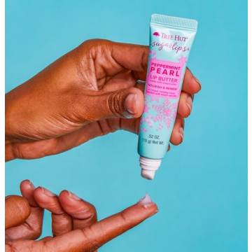 Tree Hut Sugarlips Peppermint Pearl Lip Butter | Limited Edition Holiday | Lock in Moisture & Nourish Skin for Full, Hydrated Lips | Stocking Stuffer | 0.52 fl oz.