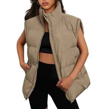 AUTOMET Womens Trendy Puffer Vest for Fall & Winter