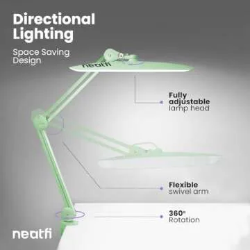 Neatfi XL 2200 Lumens LED Desk Lamp with Clamp