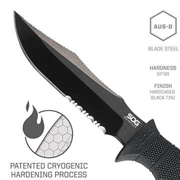 SOG Seal Pup Elite Tactical Survival Knife for Outdoors