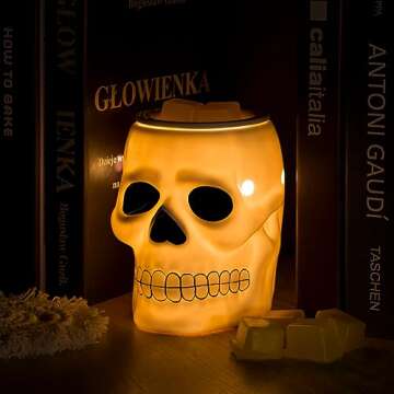 STAR MOON Halloween Wax Warmer – Skull Design for Scented Wax Melts