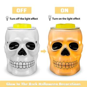STAR MOON Halloween Wax Warmer with Skull Design for Fragrance