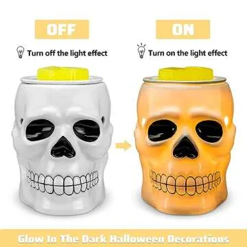 STAR MOON Halloween Wax Warmer with Skull Design for Fragrance