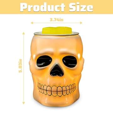 STAR MOON Halloween Wax Warmer with Skull Design for Fragrance