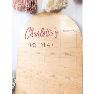 My First Year Picture Display Wood - Personalized Keepsake