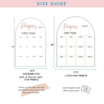 My First Year Picture Display Wood - Personalized Keepsake