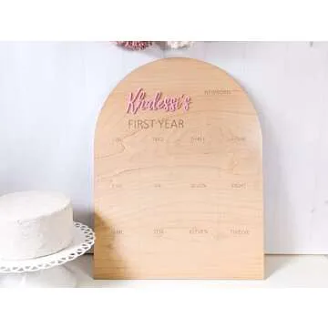 My First Year Picture Display Wood - Personalized Keepsake