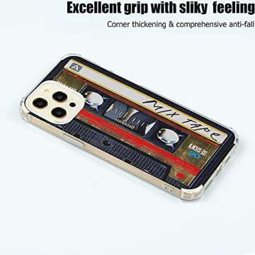clapstaken Cassette Tape for iPhone 12 Pro Max Case, Cool Vintage 80s 90s Music Cassette Mixtape Ret...