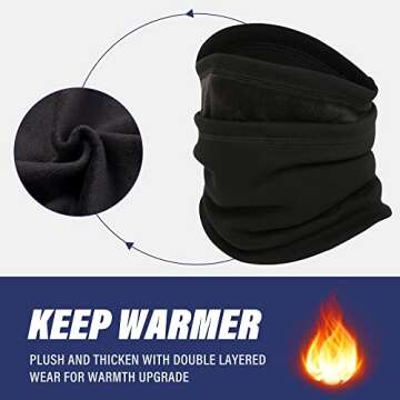 SUNMECI Neck Gaiter - Warm Windproof Ski Mask for All
