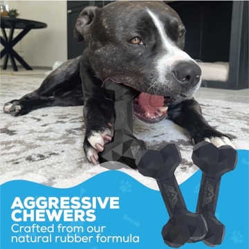 Durable Natural Rubber Dog Toy for Aggressive Chewers