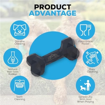 Durable Natural Rubber Dog Toy for Aggressive Chewers