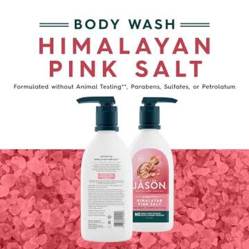 JASON Himalayan Pink Salt Pampering Body Wash, For a Gentle Feeling Clean, 30 Fluid Ounces