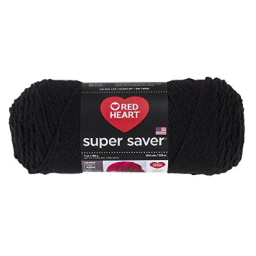 Red Heart Super Saver Yarn 312 Black - Versatile Crafting Essential