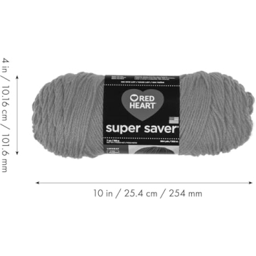 Red Heart Super Saver Yarn 312 Black - Vibrant and Affordable Crafting Yarn