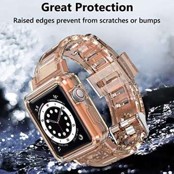 JAKPAK Crystal Clear Apple Watch Bands for Active Lifestyle