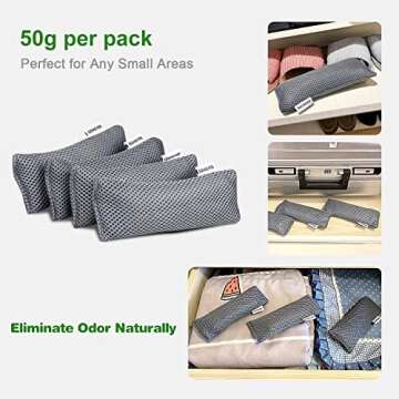 Marsheepy 6 Pack Shoe Odor Eliminator Bags, Boxing Glove Deodorizer, Absorbs Stink and Moisture, Gre...