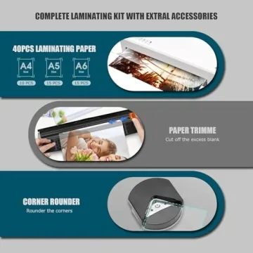 Buyounger 4 in 1 Laminator with 40 Sheets & Trimmer