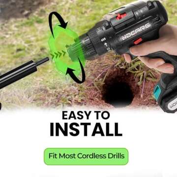 K-Brands Auger Drill Bit – Effortless Digging Tool for Gardeners