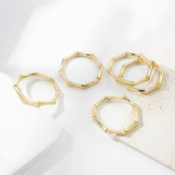 Gold Tube Bangle Bracelets for Women Stacking Accessories
