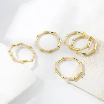 Gold Tube Bangle Bracelets for Women Stacking Accessories