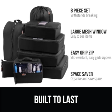 Gorilla Grip Packing Cubes - Travel Organization Made Easy