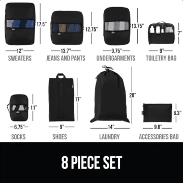 Gorilla Grip Packing Cubes - Travel Organization Made Easy