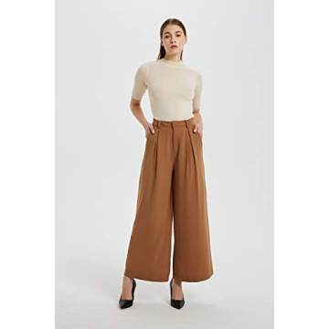 Tronjori Women's High Waist Palazzo Pants for Style and Comfort