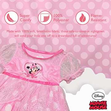 Disney Minnie Mouse Fantasy Gown Nightgown for Girls