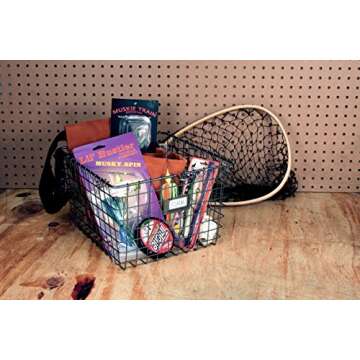 Spectrum 6-Pack Wire Baskets with Label Plate (Industrial Gray) - Storage Bin & Décors for Bathroom, Closet, Pantry, Under Sink, Toy, Shelf, Kitchen, & Nursery Organization