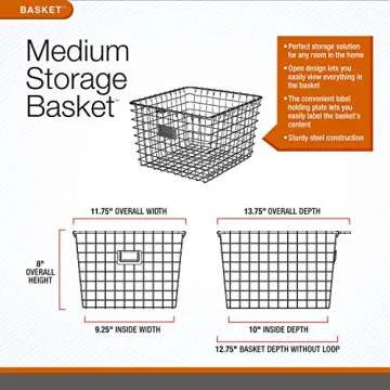 Stylish Spectrum 6-Pack Wire Baskets for Home Organization