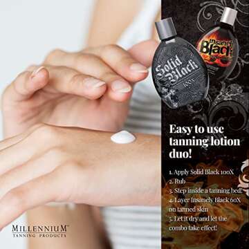Millennium Tanning Products, Solid Black 100x (13.5 oz) and Insanely Black 60x (13.5 oz)